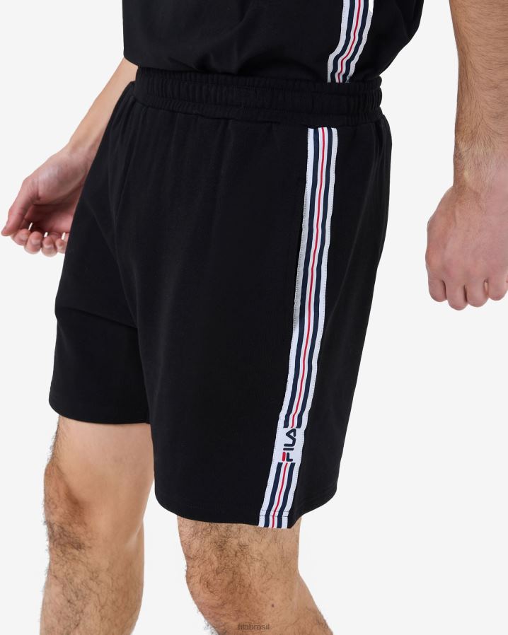 preto FILA short fila elias masculino preto HXJFD2535