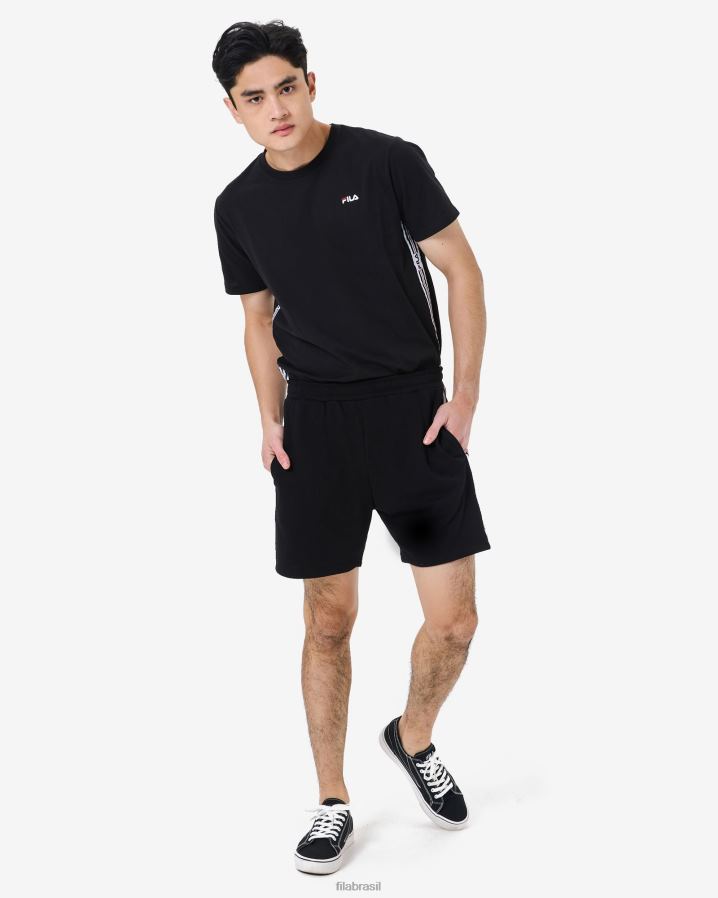 preto FILA short fila elias masculino preto HXJFD2535