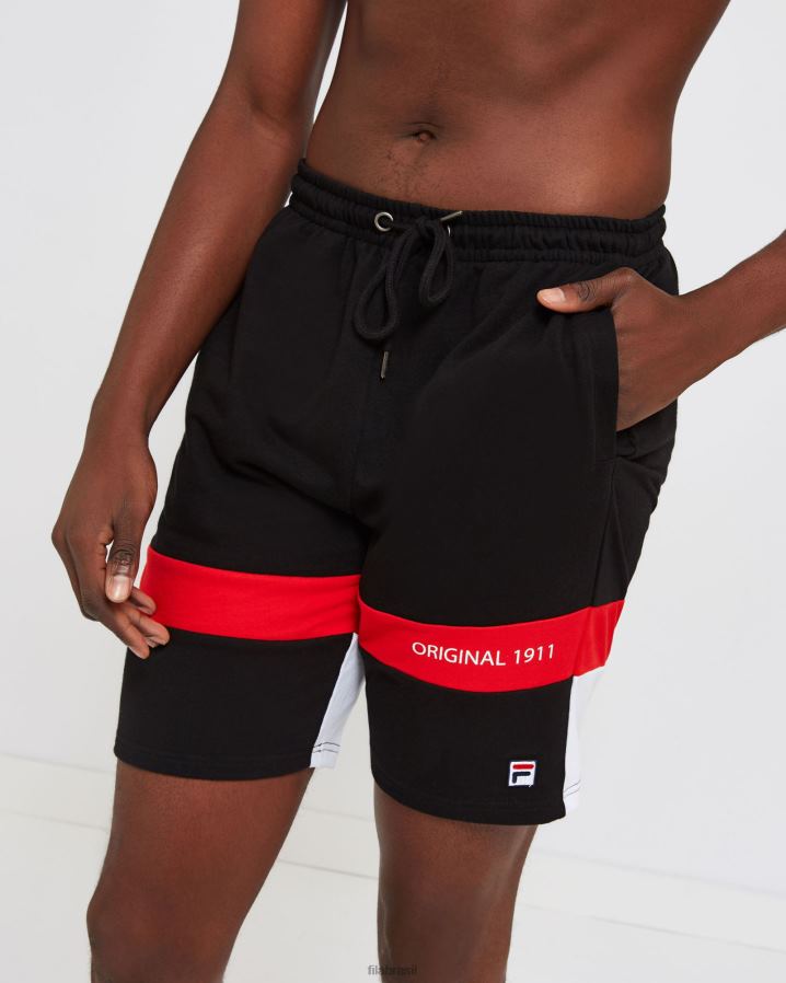 preto FILA short fila unissex verona preto HXJFD2666