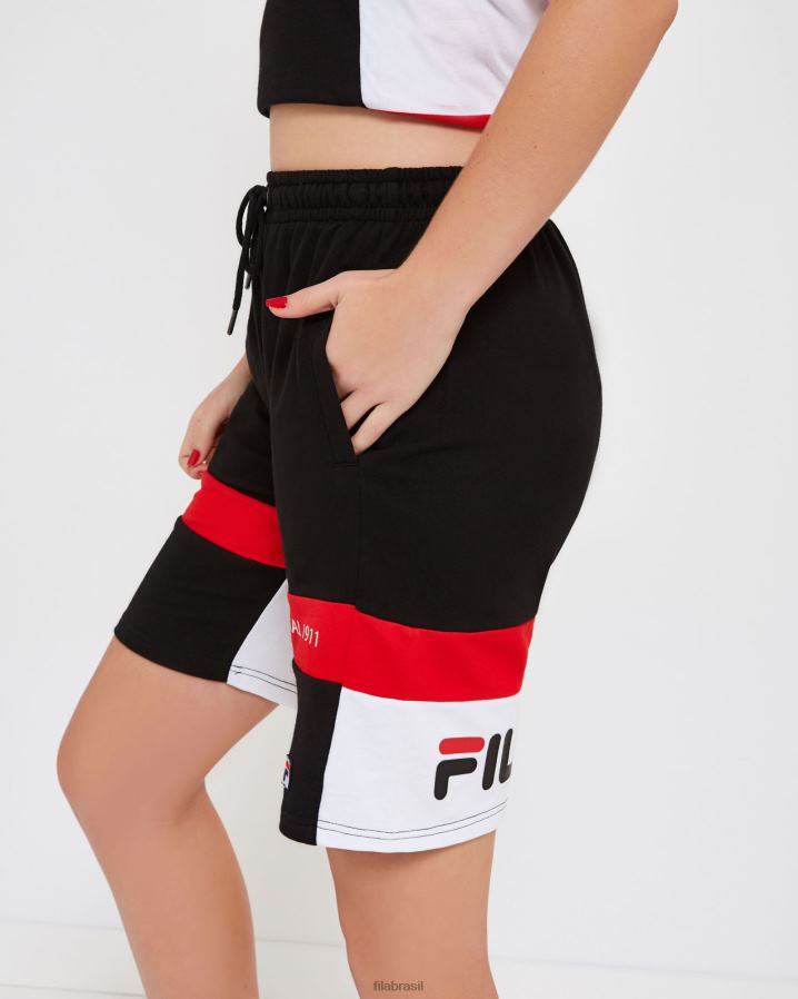 preto FILA short fila unissex verona preto HXJFD2666