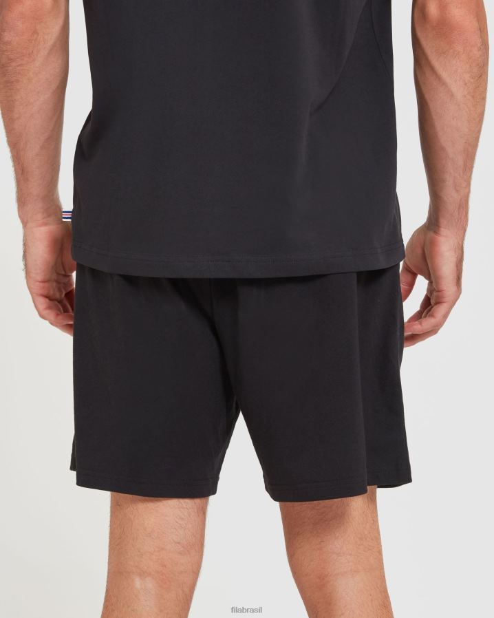 preto FILA shorts jersey masculino clássico fila preto HXJFD2432