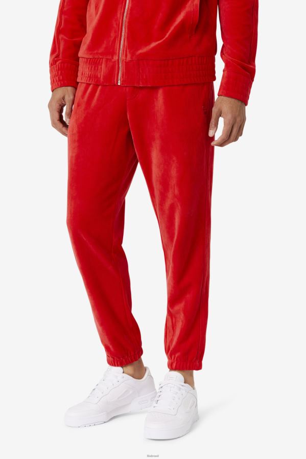 vermelho FILA calça fila vermelha de veludo HXJFD576