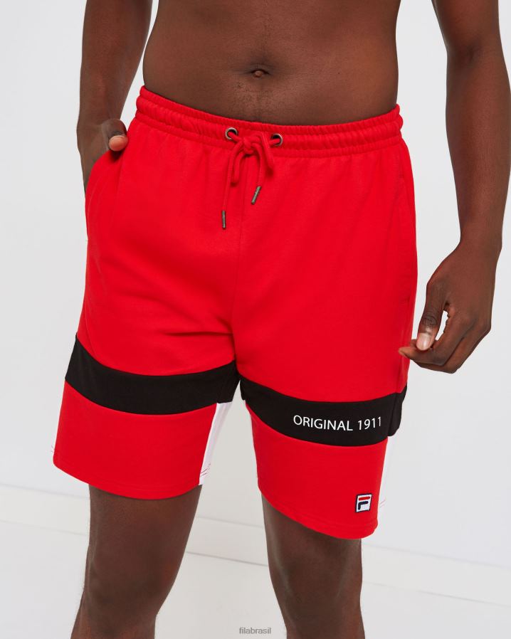 vermelho FILA short fila vermelho unissex verona HXJFD2669