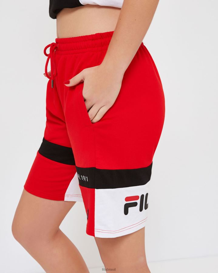 vermelho FILA short fila vermelho unissex verona HXJFD2669