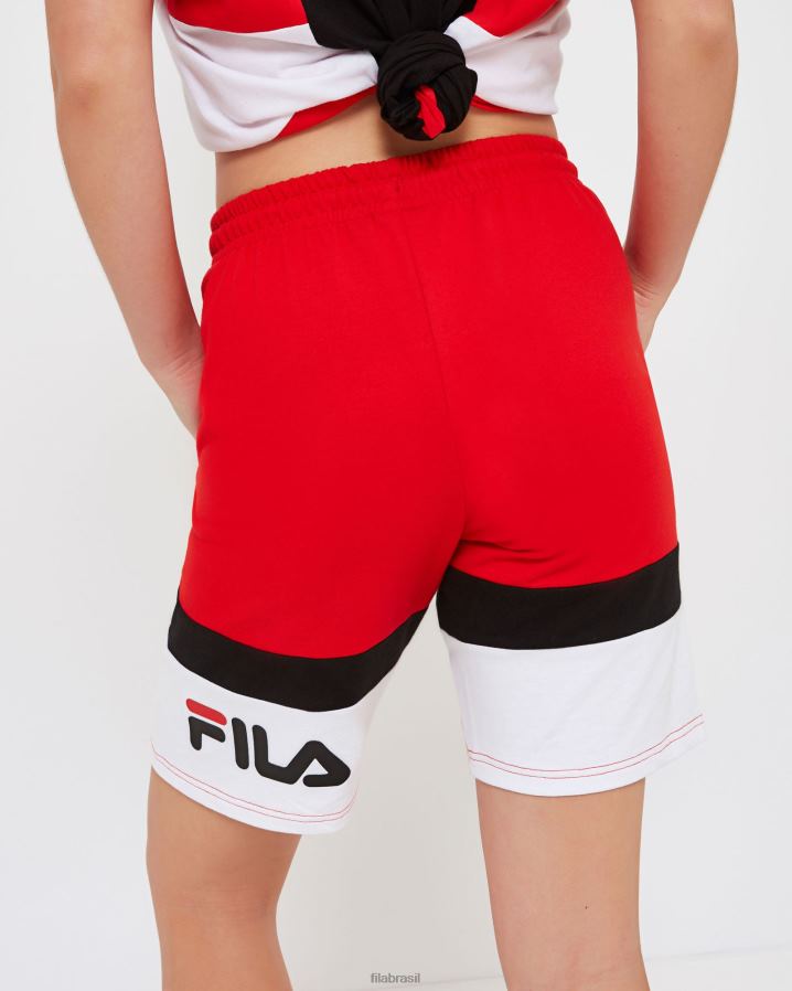 vermelho FILA short fila vermelho unissex verona HXJFD2669