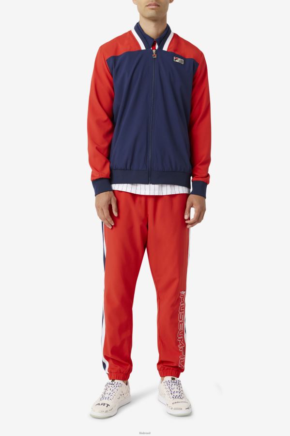 vermelho/casaco/branco FILA fila x the museu track pant fila vermelho/peacoat/branco HXJFD734