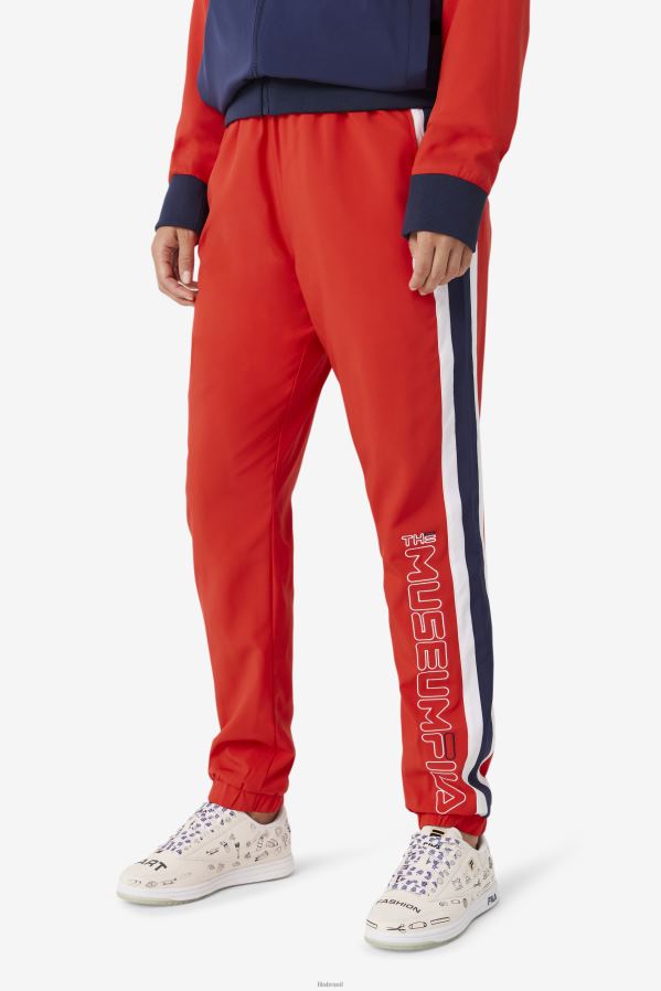 vermelho/casaco/branco FILA fila x the museu track pant fila vermelho/peacoat/branco HXJFD734