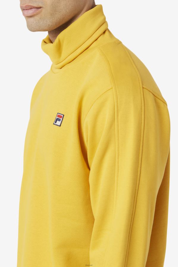 brilho dourado FILA fila noah fleece gola alta brilho dourado HXJFD235