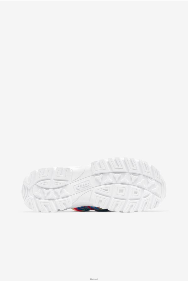 multi/branco/rosa glo FILA fila de slides para exterior feminino multi/branco/rosa glo tie-dye HXJFD1356