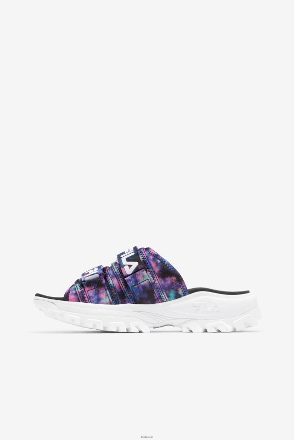 multi/preto/branco FILA fila feminino tie dye outdoor slide multi/preto/branco HXJFD1357