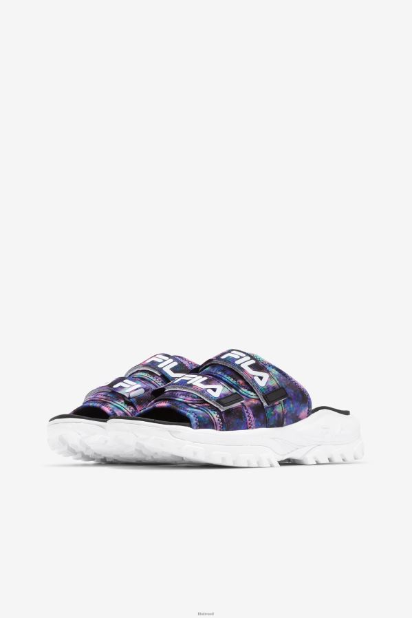 multi/preto/branco FILA fila feminino tie dye outdoor slide multi/preto/branco HXJFD1357