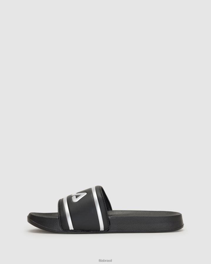 prata negra FILA fila amalfi slide preto/prata feminino HXJFD3041