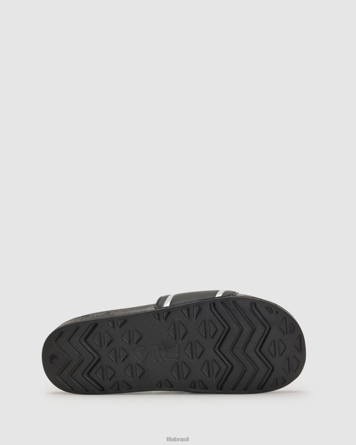 prata negra FILA fila amalfi slide preto/prata feminino HXJFD3041