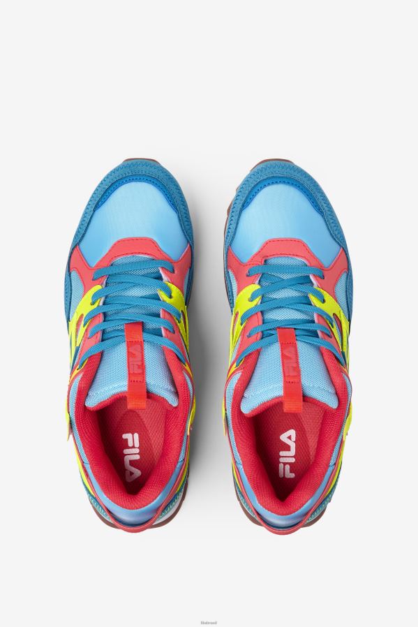 anchova/amarelo/coral ardente FILA sandenal feminino orbit fila bluefish/amarelo/fiery coral HXJFD1304