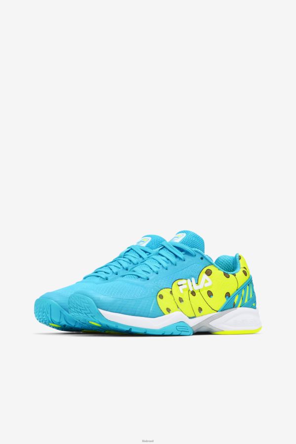 anchova/branca/amarela FILA zona de vôlei feminino fila azul/branco/amarelo HXJFD2049