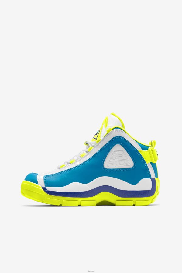 azul atômico/amarelo/branco FILA fila grant hill 2 feminino azul atômico/amarelo/branco HXJFD1188