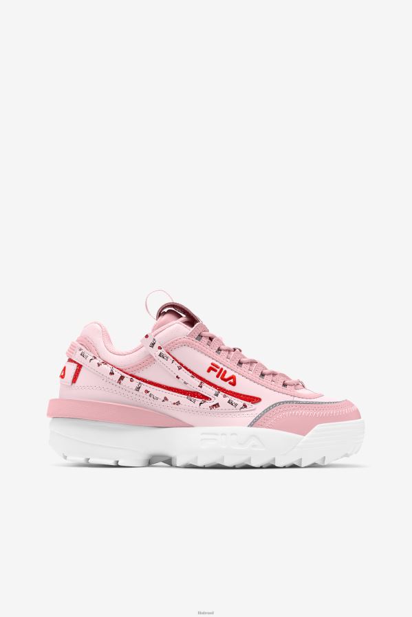blush coral/rosa/branco FILA fila coral blush/rosa/branco feminino disruptor 2 exp HXJFD1174