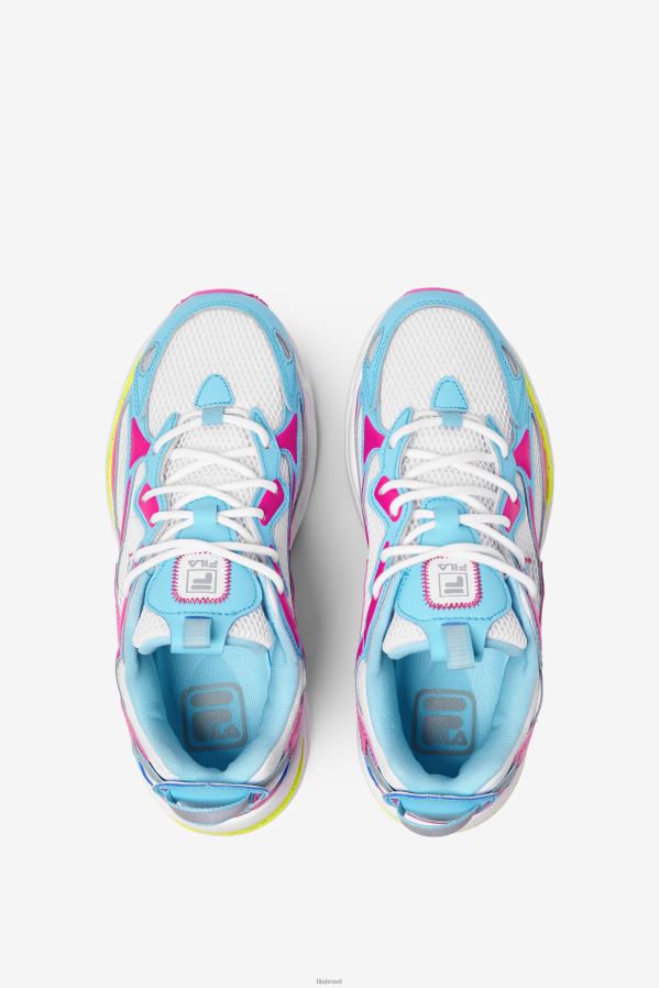 branco/rosa glo/azul FILA fila feminino ray tracer apex branco/rosa glo/bluefish HXJFD1255
