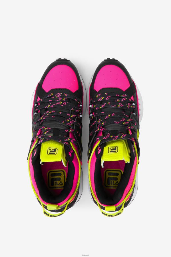brilho preto/branco/rosa FILA fila espectros feminino preto/branco/rosa brilho HXJFD1218