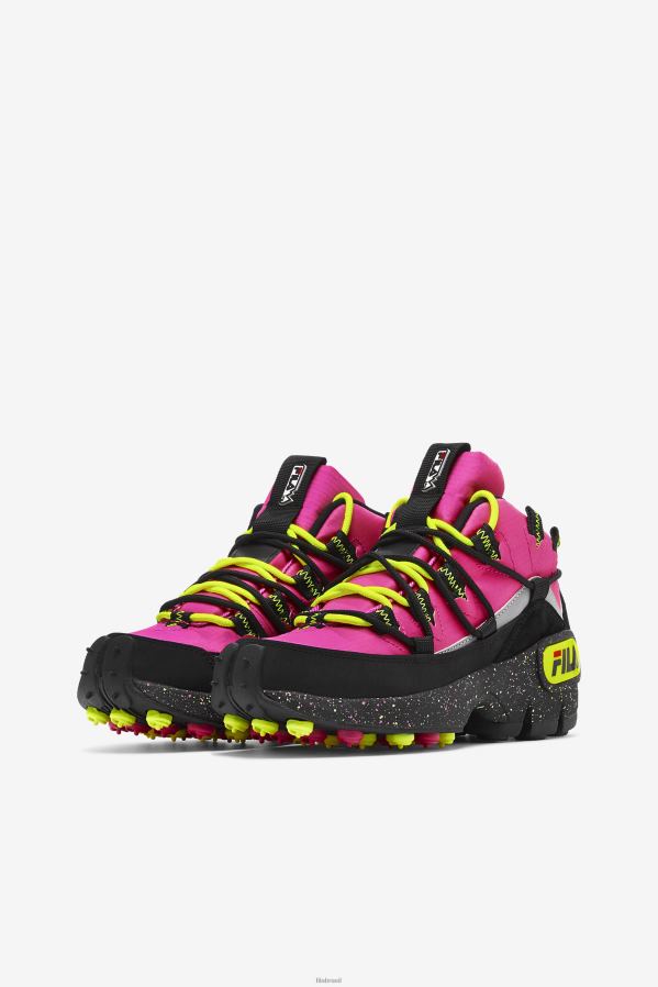 brilho rosa/preto/amarelo FILA feminino grant hill 1 x trailpacer rosa brilho/preto/amarelo fila HXJFD1247