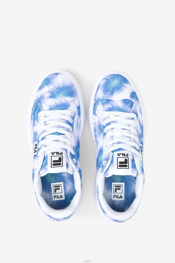 cobalto brilhante/azul tempestade/branco FILA Fila Bright Cobalt/Storm Blue/White Sandblast Oversole Tie Dye Feminino HXJFD1324