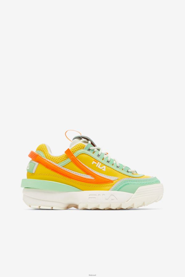 limão/cinza verde/laranja FILA disruptor 2 exp feminino fila limão/verde cinza/laranja HXJFD1175