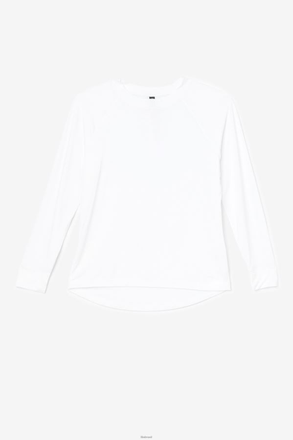 branco FILA fila fi-lux mesh back manga longa tripulação branca HXJFD1867