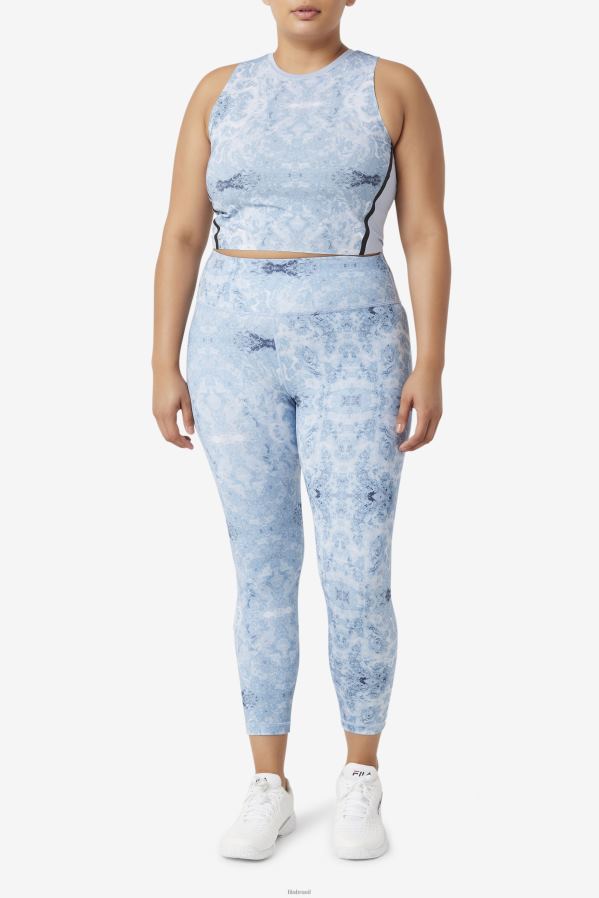 nevoeiro azul/preto FILA uplift atlético crop top fila blue fog/black HXJFD1934