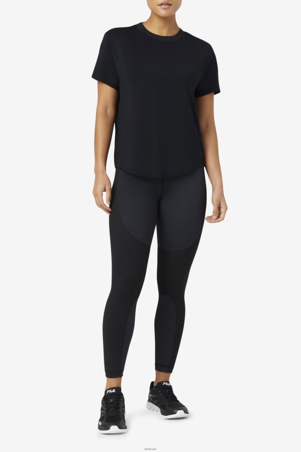 preto FILA blusa fila fi-lux preta manga curta HXJFD1899