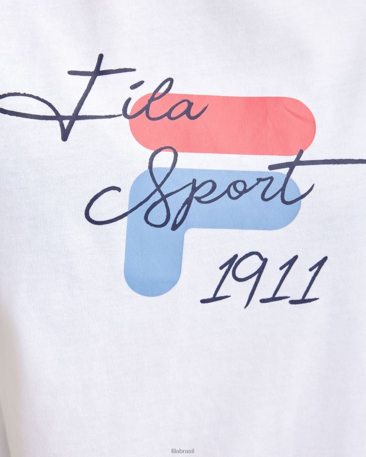 branco FILA camiseta cinzia feminina branca fila HXJFD2837