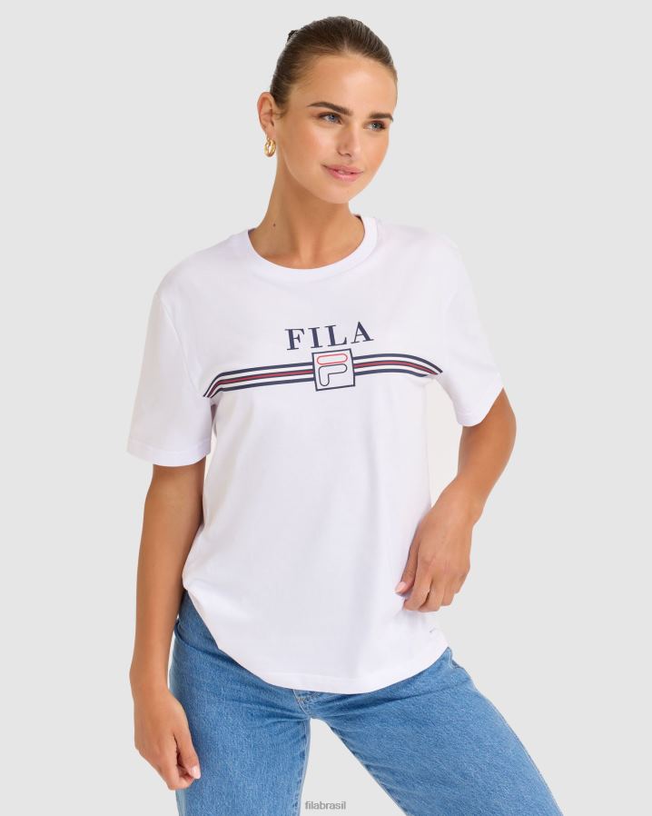 branco FILA camiseta fila branca cathy HXJFD2786