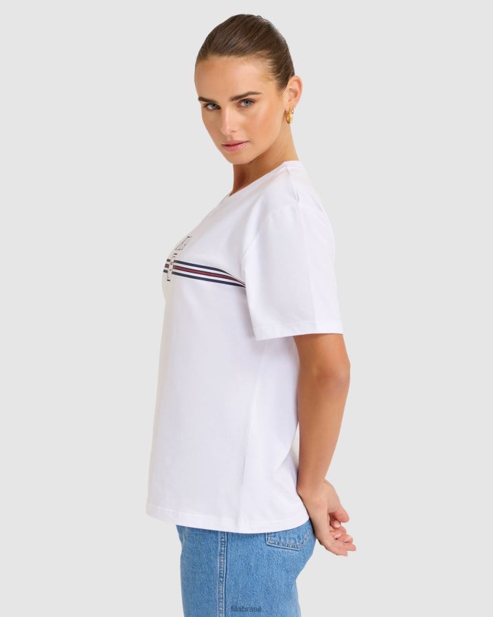 branco FILA camiseta fila branca cathy HXJFD2786