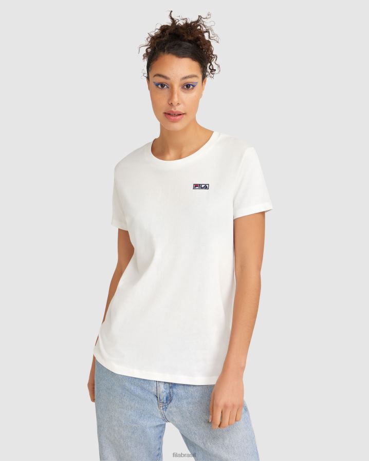 branco FILA camiseta fila branca feminina imogen HXJFD2846