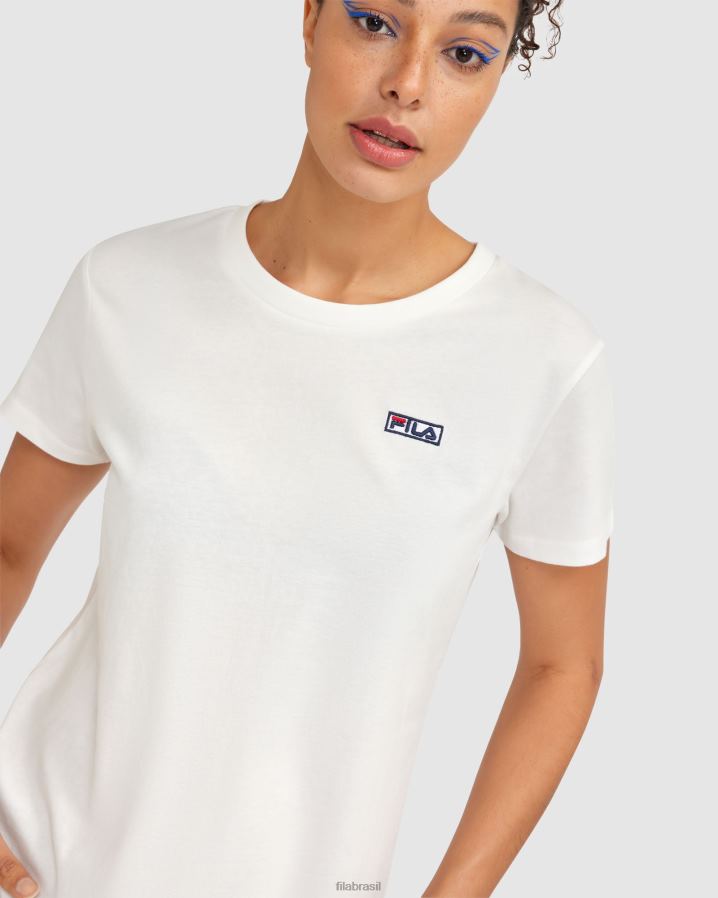 branco FILA camiseta fila branca feminina imogen HXJFD2846
