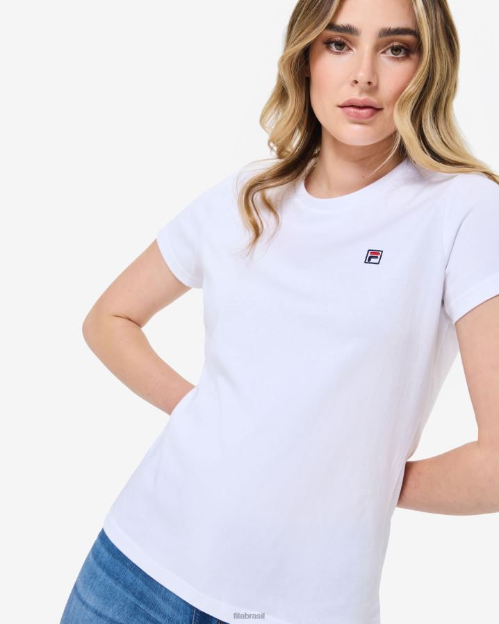 branco FILA camiseta fila volara badge 2.0 branca HXJFD2938