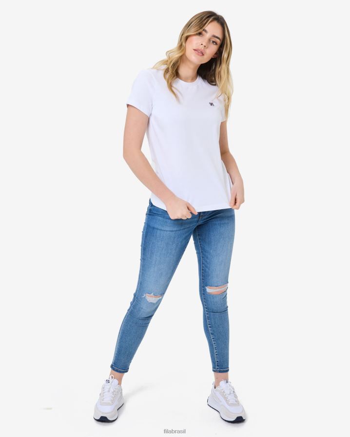 branco FILA camiseta fila volara badge 2.0 branca HXJFD2938
