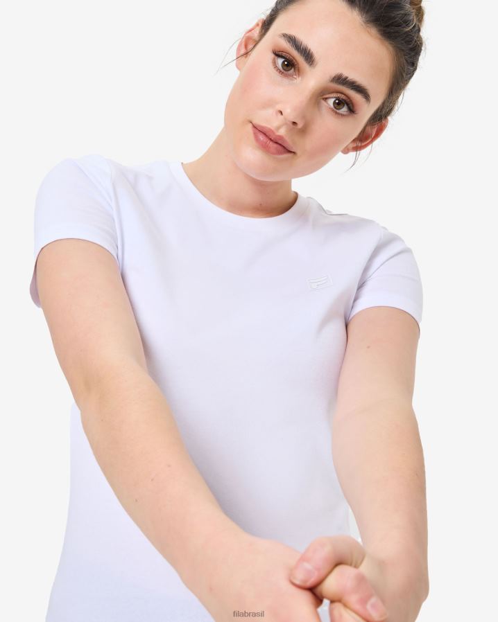 branco FILA camiseta fila yuna branca HXJFD2935