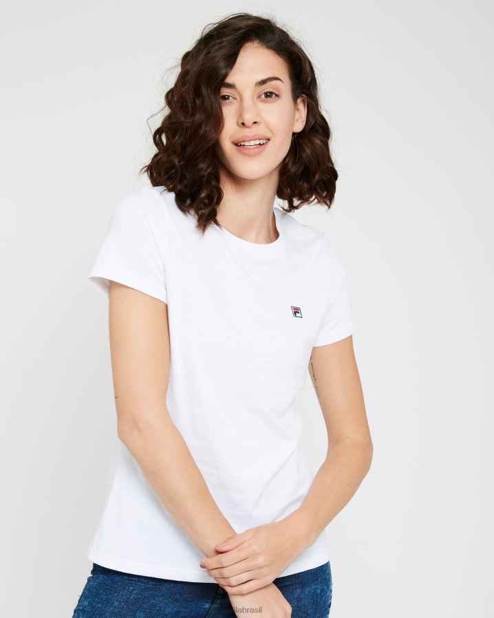 branco FILA camiseta volara feminina fila branca HXJFD2942