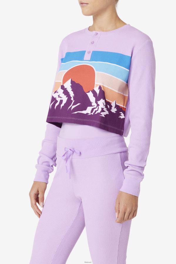 crocodilo/beterraba FILA croc/pbeet fila liza térmica henley HXJFD1461