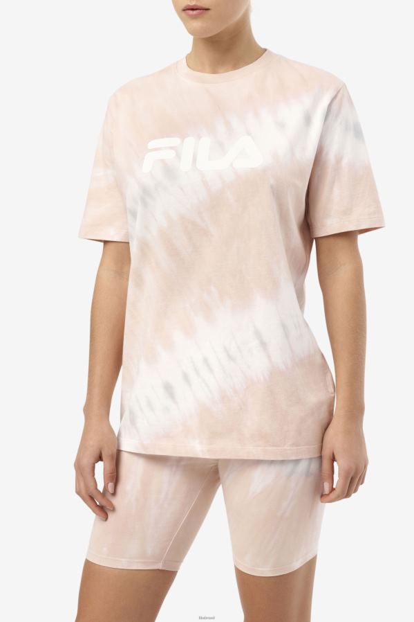 gardênia/bloco branco/belga FILA gardênia/branco/bloco belga alivia camiseta tie dye fila HXJFD1404