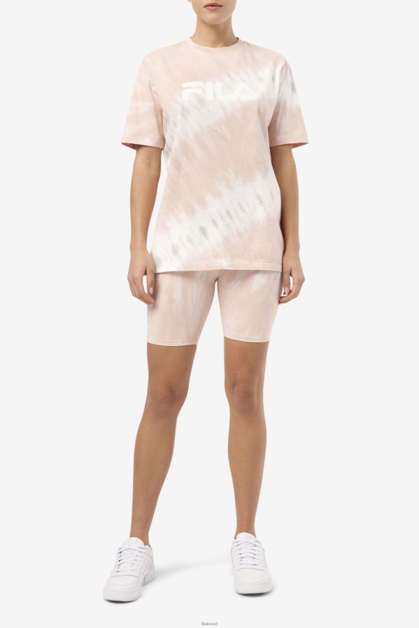 gardênia/bloco branco/belga FILA gardênia/branco/bloco belga alivia camiseta tie dye fila HXJFD1404