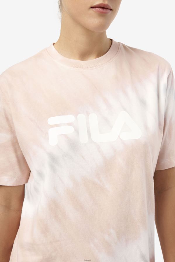 gardênia/bloco branco/belga FILA gardênia/branco/bloco belga alivia camiseta tie dye fila HXJFD1404