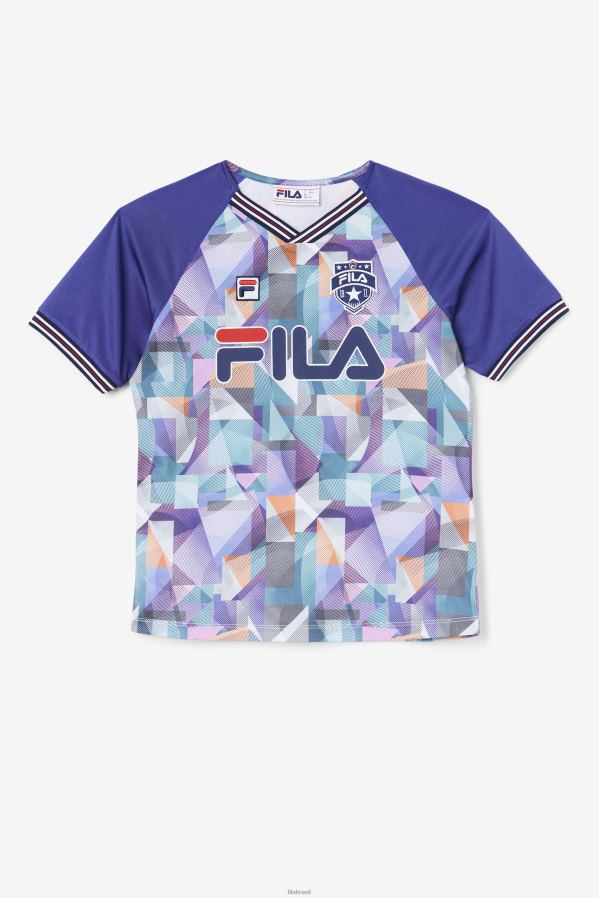 geoimpressão/azul FILA geoprint/camisa fallone azul fila HXJFD1458
