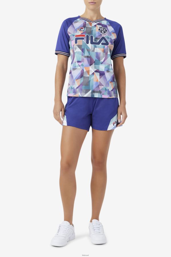 geoimpressão/azul FILA geoprint/camisa fallone azul fila HXJFD1458