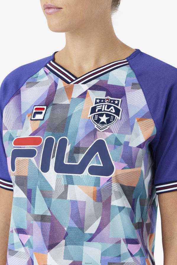 geoimpressão/azul FILA geoprint/camisa fallone azul fila HXJFD1458