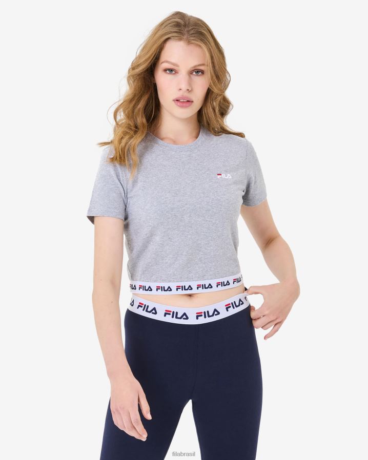 mármore cinza FILA camiseta fila sage cropped cinza marle HXJFD2941