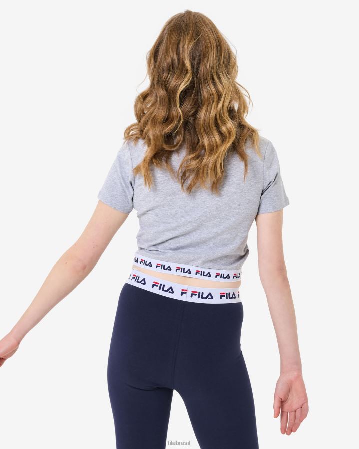 mármore cinza FILA camiseta fila sage cropped cinza marle HXJFD2941