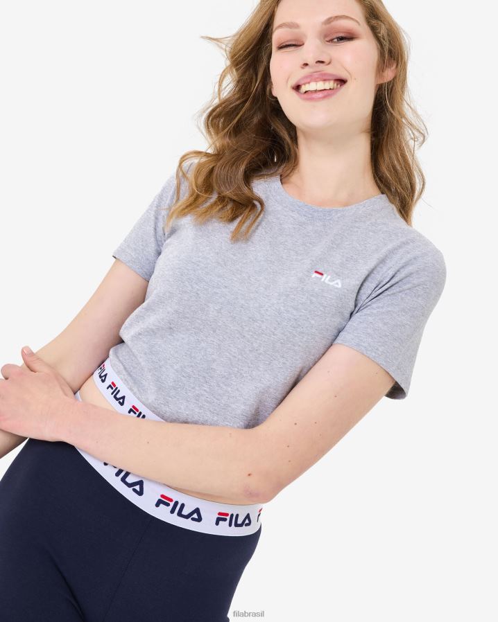 mármore cinza FILA camiseta fila sage cropped cinza marle HXJFD2941