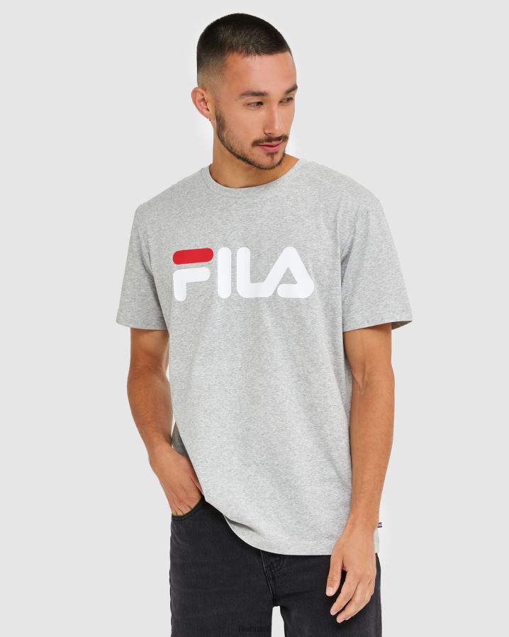 mármore prateado FILA camiseta clássica unissex fila silver marle HXJFD2435