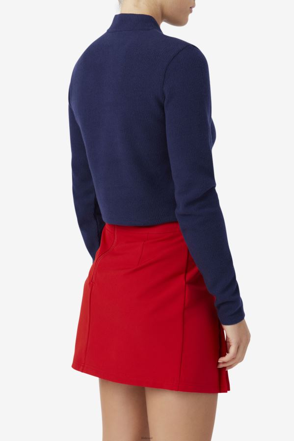 marinha FILA blusa fila josie meio zip azul marinho HXJFD1389